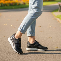 Pantofi Casual Dama Din Piele Naturala Nera 2