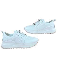 Pantofi Casual Dama Din Piele Naturala Alb Neby92