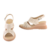 Sandale Dama Din Piele Naturala Flori