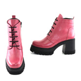 Ghete Dama Din Piele Naturala Roz 690