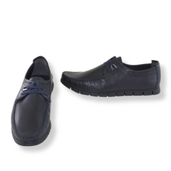 Pantofi Barbati Din Piele Naturala, Albastra, Phil 5