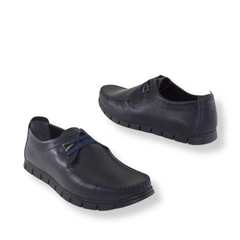 Pantofi Barbati Din Piele Naturala, Albastra, Phil 5