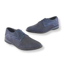 Pantofi Barbati Din Piele Naturala,Carl, Bluemarin