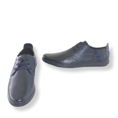 Pantofi Barbati Din Piele Naturala, Negri, Phil 8