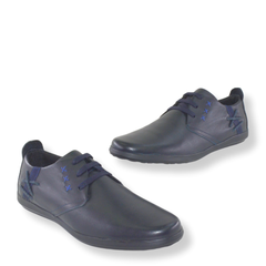 Pantofi Barbati Din Piele Naturala, Negri, Phil 8