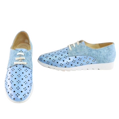 Pantofi Dama din piele Naturala,Ana, Blue