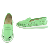 Pantofi Casual Dama din piele Naturala,Myna, verzi