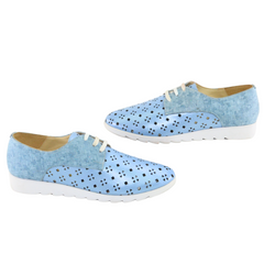 Pantofi Dama din piele Naturala,Ana, Blue