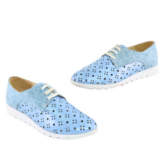 Pantofi Dama din piele Naturala,Ana, Blue