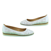 Pantofi Dama Din Piele Naturala Amna Alb 2