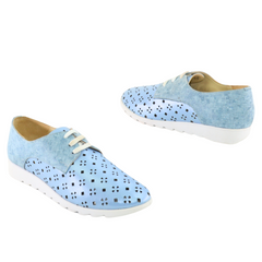 Pantofi Dama din piele Naturala,Ana, Blue