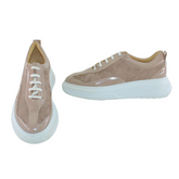 Pantofi Casual Dama din Piele Naturala,Roza 4