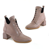 Ghete Dama Din Piele Naturala 680 Cafe