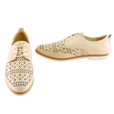 Pantofi Casual Dama din Piele Naturala, Pappy, bej