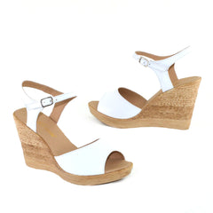 Sandale Dama Din Piele Naturala Eli Alb