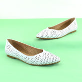 Pantofi Dama din Piele Naturala,Heidy,Alb