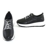 Pantofi Casual Dama Din Piele Naturala Neagra Neby92