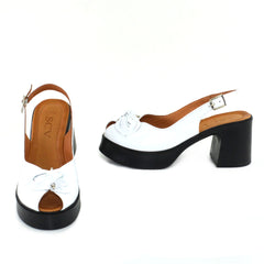 Sandale Dama Din Piele Naturala,313 Alb