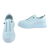 Pantofi Casual Dama Din Piele Naturala Alb Neby320