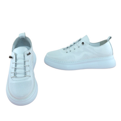 Pantofi Casual Dama Din Piele Naturala Alb Neby320