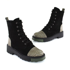 Ghete Dama din Piele Naturala Neri