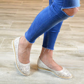 Pantofi Dama din piele Naturala, Amna , bej