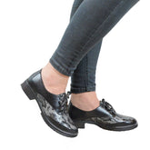 Pantofi Casual Dama din Piele Naturala,snake