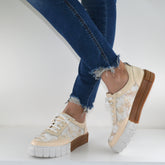 Pantofi Casual Dama din piele Naturala,Loredana,bej