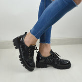 Pantofi Casual Dama din Piele Naturala,Simo,negri