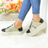 Pantofi Casual Dama din piele Naturala,Amina,negru,alb