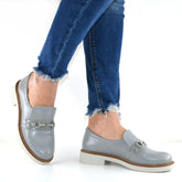 Pantofi Casual Dama din piele Naturala,Myra,gri