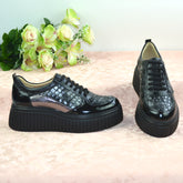 Pantofi Casual Dama din piele Naturala,Hanny,negrii