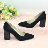 Pantofi Eleganti Dama din piele Naturala Adelina negrii