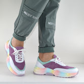 Pantofi Casual Dama din Piele Naturala,Sabri mov