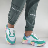 Pantofi Casual Dama din piele Naturala,Sabri, albii