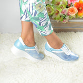 Pantofi Casual Dama din Piele Naturala,Erica,blue