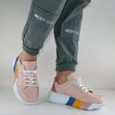 Pantofi Casual Dama din piele Naturala,Gilda,roz