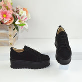 Pantofi Casual Dama din Piele Naturala,Adelle,negri