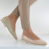 Pantofi Dama din Piele Naturala,Heidy,nude