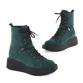 Ghete Dama Din Piele Naturala Verde 670