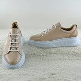 Pantofi Casual Dama din piele Naturala,Alina ,bej