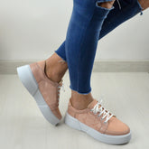 Pantofi Casual Dama din Piele Naturala,Martina,roz