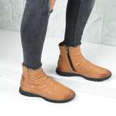 Ghete Dama din Piele Naturala,Adelina,maro