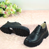 Pantofi Casual Dama din piele Naturala,Tina,negrii