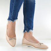 Pantofi Dama din Piele Naturala,Ana,bej