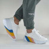 Pantofi Casual Dama din piele Naturala,Gilda,albii