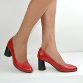 Pantofi Eleganti Dama din Piele Naturala,Alexia,rosii