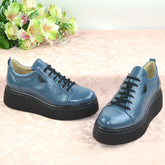 Pantofi Casual Dama din piele Naturala,Happy,albastri