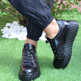 Pantofi Casual Dama din piele Naturala,Happy,negrii