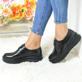 Pantofi Casual Dama din Piele Naturala,Gilda,negri